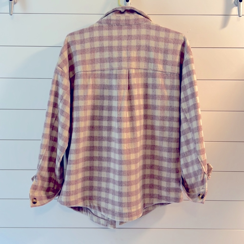 Moodie Lavender Checked Shacket - image 2